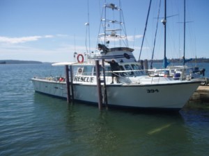 The 55ft Freycinet coming off the slip
