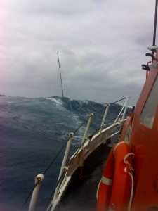 Rescue of Wedgetail during 2007 Sydney Hobart Rescue of Wedgetail during 2007 Sydney Hobart when waves reached a height of 40 ft and wind strength was over 110 km/h. The rescue took 14 hours to complete.